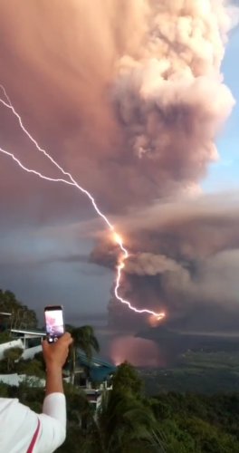 A volcanic eruption in 2020 led to hours-long thunderstorm
