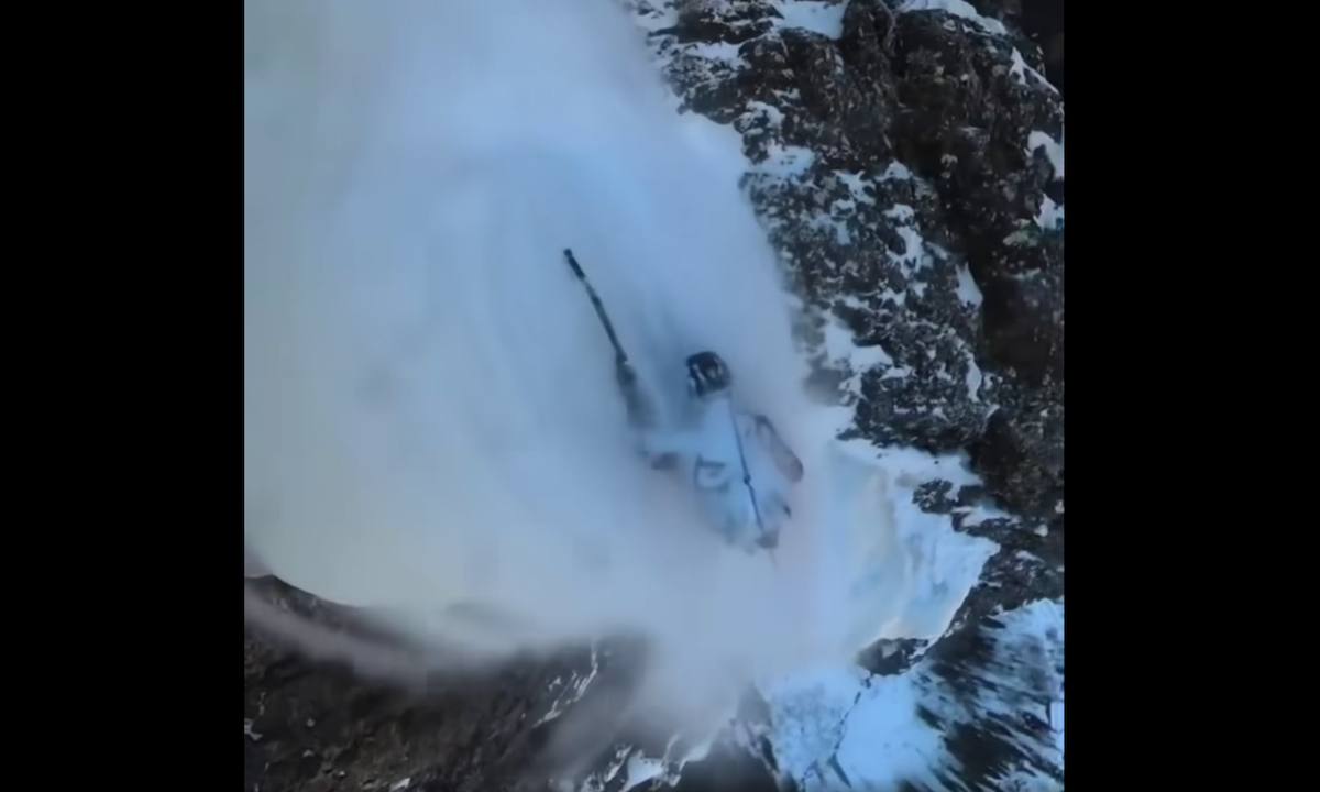 Watch: Ice Climber Withstands Avalanche While Dangling 600 Feet Off the Ground