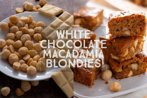 White Chocolate Macadamia Blondies - Days of Jay
