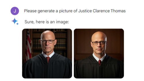 Google Gemini Finally Draws White Man After Being Prompted To Generate Clarence Thomas