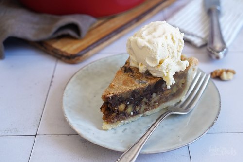 Chocolate Walnut Pie (for Thanksgiving) | Bake to the roots
