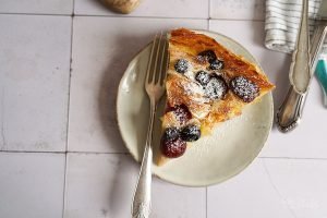 Filoteig Milch Tarte mit Beeren