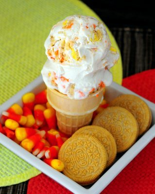 Candy Corn Oreo Ice Cream - Baking Bites