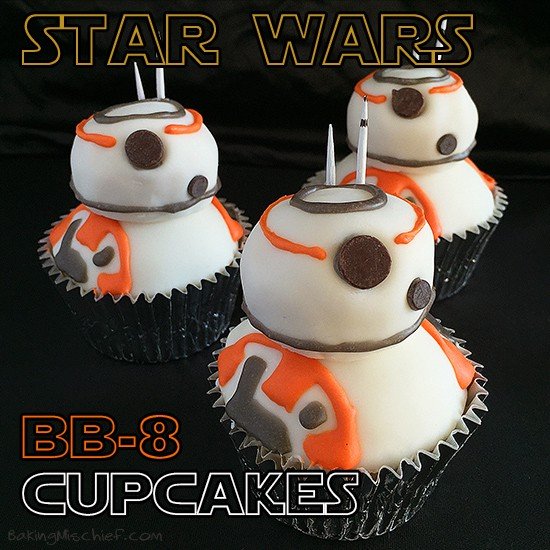 Star Wars BB-8 Cupcakes - Baking Mischief