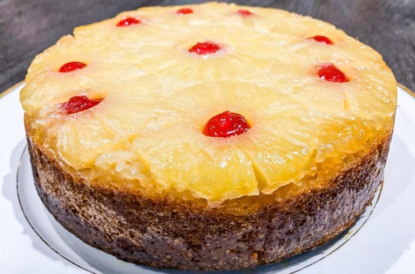 Pineapple Upside Down Cake With A Boozy Twist