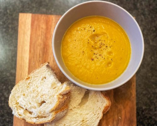 Gingered Roast Crown Prince Squash Soup