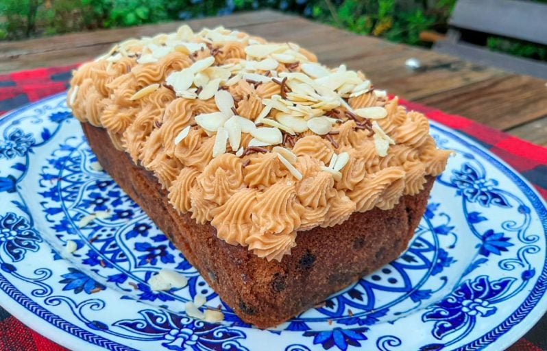 Almond Cake with Salted Caramel Frosting