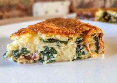 Keto Crustless Spinach And Cheese Pie
