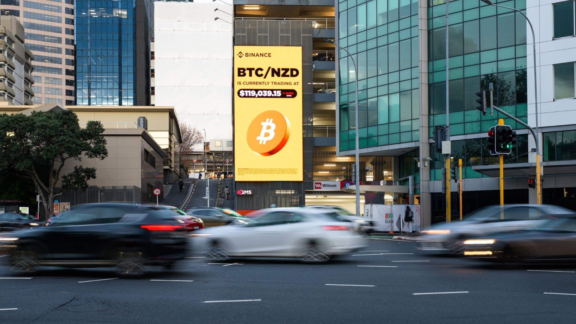 Binance Takes Over Auckland In QMS Programmatic OOH First