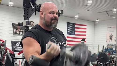 Watch Brian Shaw Use Custom Training Equipment to Fit His Massive Frame | BarBend