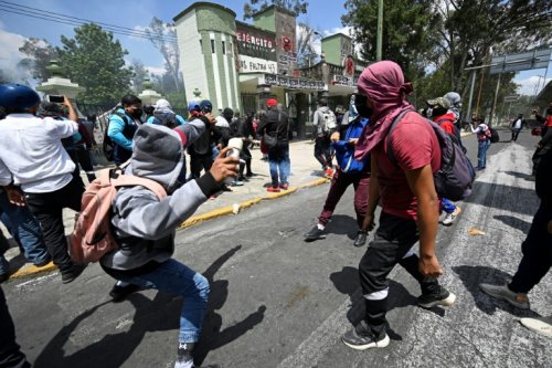 Clashes Erupt At Mexico Protest Over Missing Students