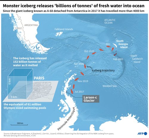 Monster Iceberg Releases 'Billions Of Tonnes' Of Fresh Water Into Ocean