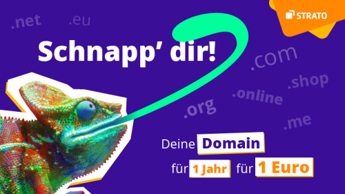 STRATO Domain-Knaller: Deine Domain ein Jahr lang für nur 1 € [Anzeige]