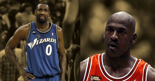 "He wants the ball from me, he better get it off the glass!"-Gilbert Arenas once waived off Michael Jordan at his camp