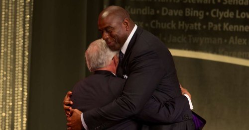"With a little help from us, he changed the debate on AIDS in this country" - David Stern thanked Magic Johnson for changing things beyond basketball