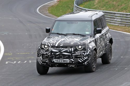 Twin-turbo V8 Land Rover Defender OCTA spotted being thrashed round the Nurburgring