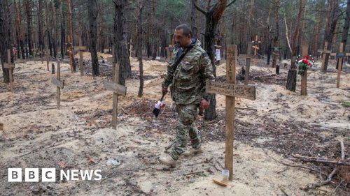 Ukraine war: Mass burial site found in liberated Izyum city - officials