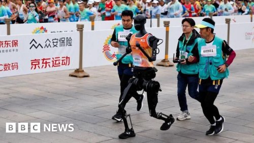 Watch: China races robots against humans in Beijing half marathon