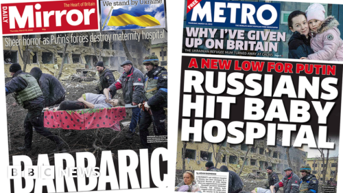 Newspaper headlines: 'Barbaric' children's hospital bombing 'a new low'