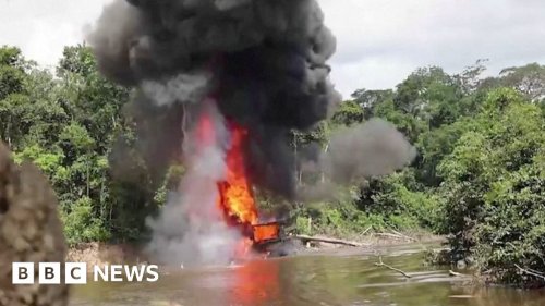 Colombian authorities blow up illegal Amazon mines