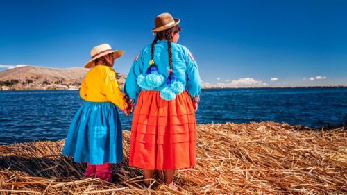 The floating homes of Lake Titicaca