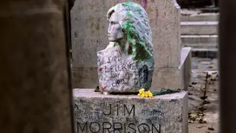 Stolen Jim Morrison graveside bust found by chance after 37 years