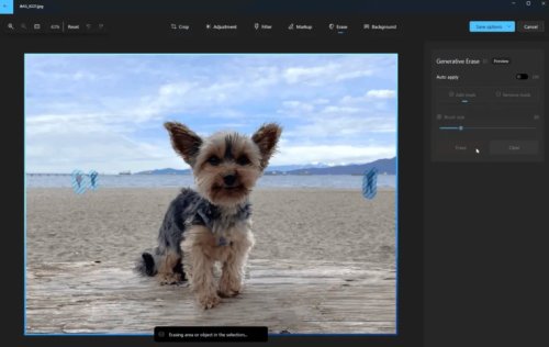 Microsoft enrichit Windows Photos avec une gomme propulsée par une IA générative