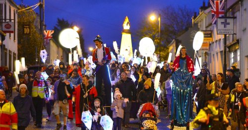 Hillsborough residents celebrate Royal status with lantern parade