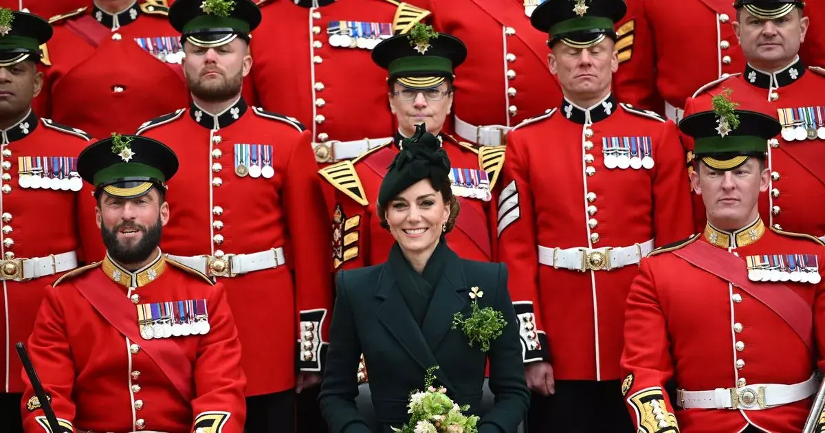 Kate Middleton marks 125th anniversary of Irish Guards on St Patrick’s Day