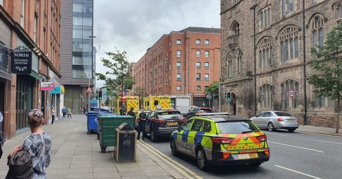 Man and woman injured after city centre collision
