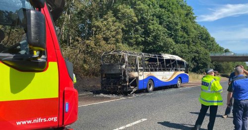 M2 Belfast traffic delays expected after bus fire