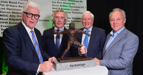 Pat Jennings "never dreamed" of Newry statue as Gala Dinner pays tribute to NI great