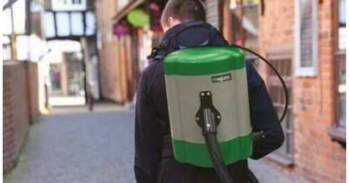 Newry, Mourne and Down Council could send out workers with gum cleaner backpacks
