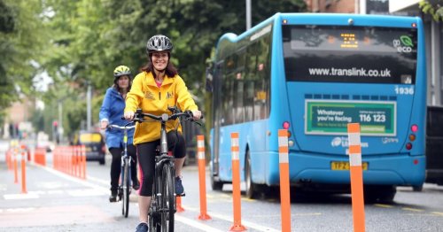 Pop-up cycle lanes in Belfast staying put says Nichola Mallon