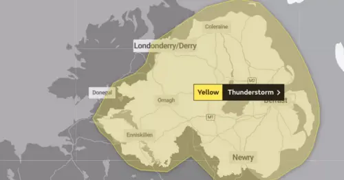 Belfast weather forecast shows yellow warning for Monday