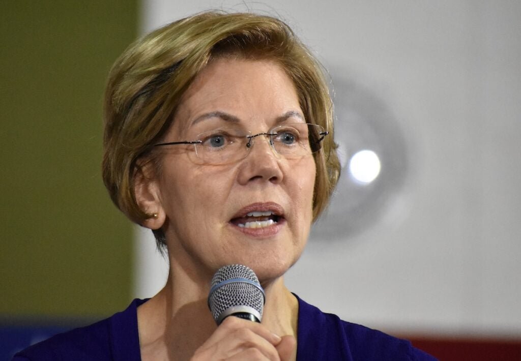Elizabeth Warren Says New Crypto Legislation Will 'Turbocharge' Conflict Of Interest Posed By Trump And His Family's Ventures