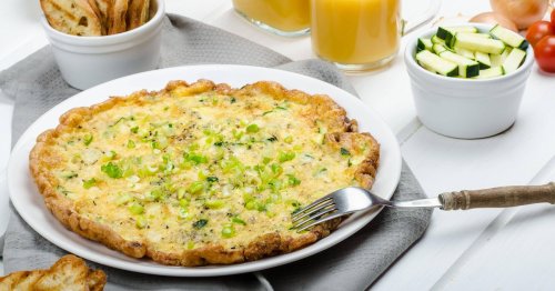 Zucchini-Omelett mit Mozzarella: Zünftig, superlecker und schnell gemacht