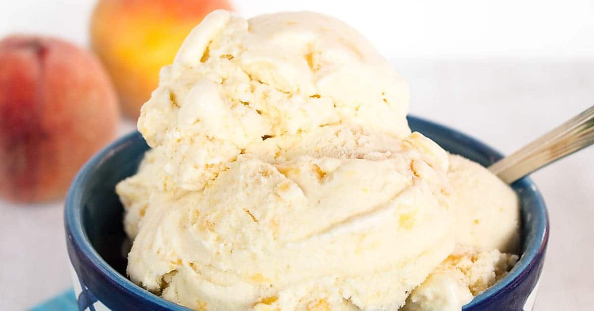 Peaches and Cream Ice Cream