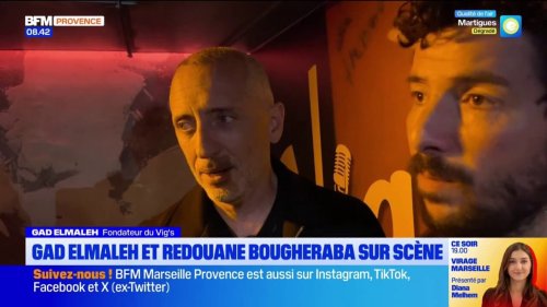 Gad Elmaleh et Redouane Bougheraba sur scène