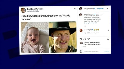 La photo d'un bébé ressemblant à Woody Harrelson devient virale, l'acteur lui écrit un poème