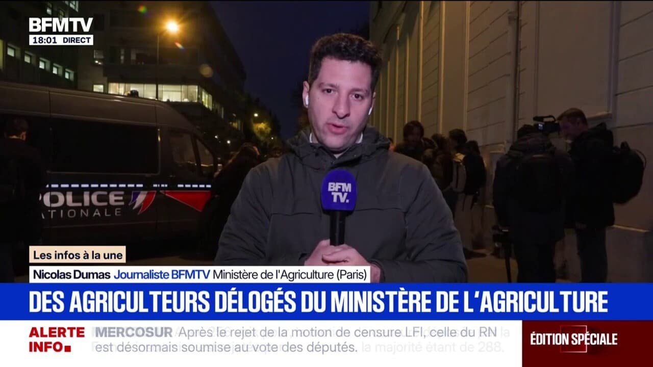 Mercosur: des agriculteurs délogés du ministère de l&rsquo;agriculture après avoir forcé ses portes