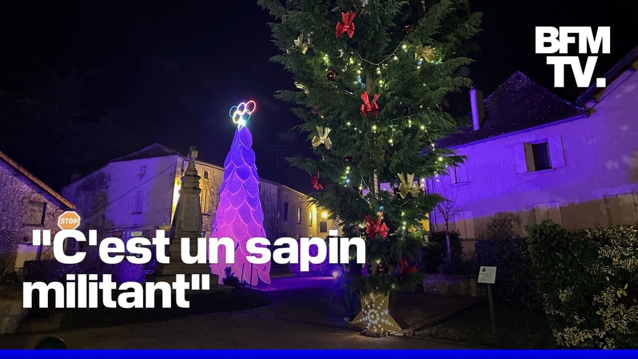 ROBIN DE BFM – Une commune de Dordogne installe son sapin de Noël à l’envers, en soutien aux agriculteurs