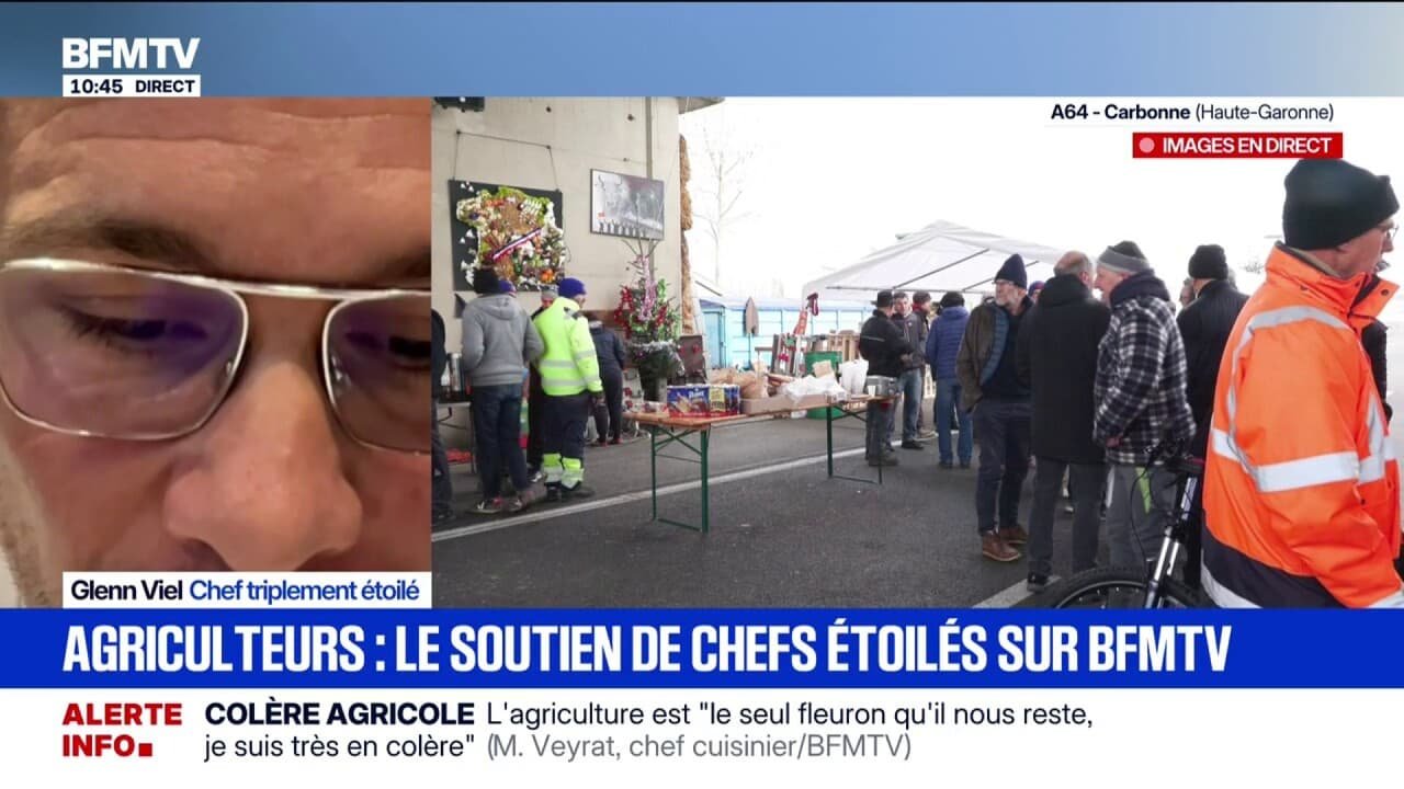 « La France a besoin d&rsquo;eux »: pour le chef Glenn Viel, il est « essentiel » de soutenir les agriculteurs