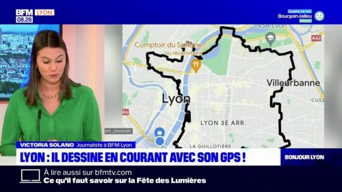 Lyon: il dessine en courant avec son GPS