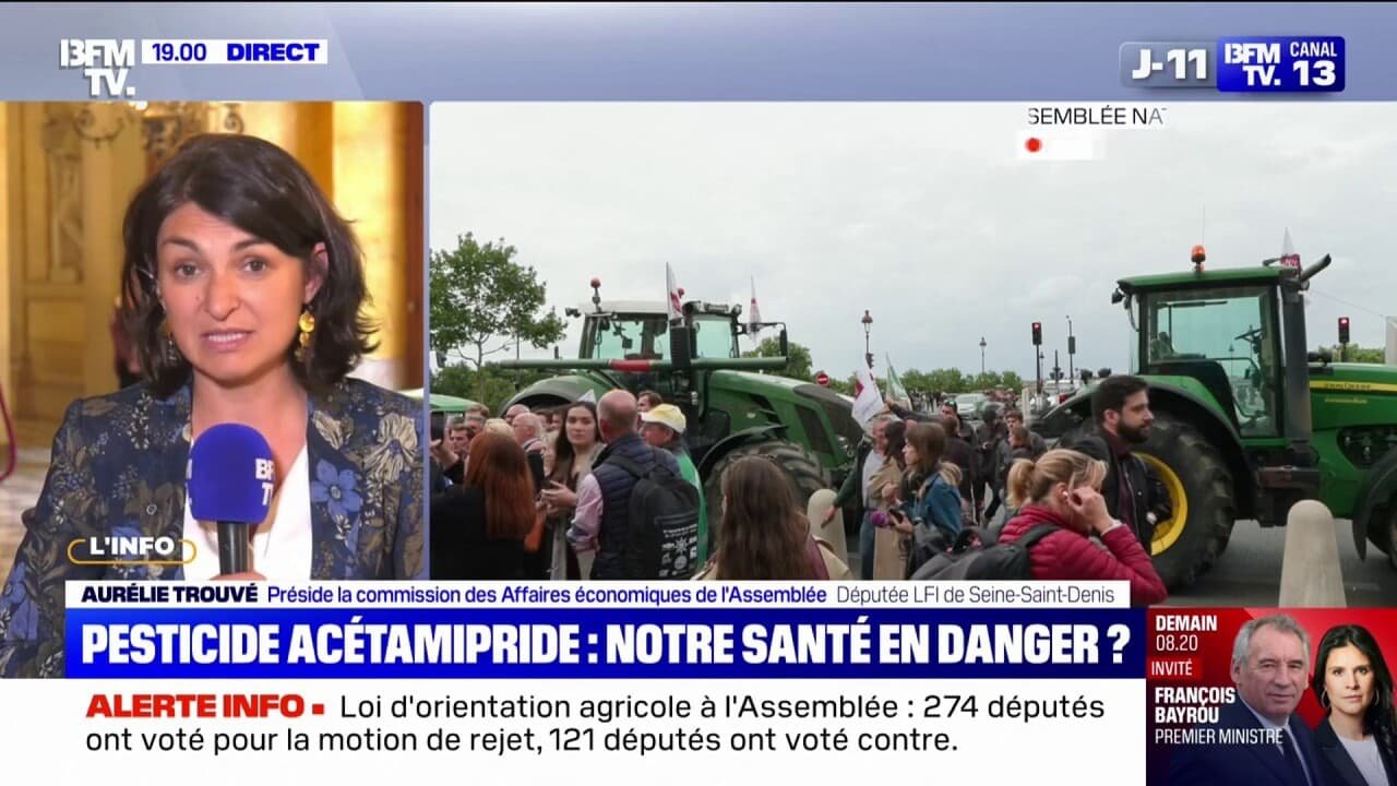 Loi Duplomb: « Ce pesticide pose des menaces directes sur la souveraineté alimentaire », explique Aurélie Trouvé (LFI)