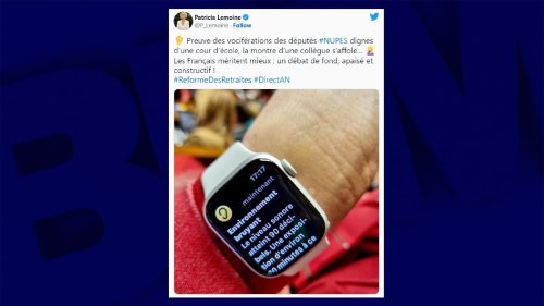 Retraites: une députée avance une "preuve des vociférations" de la Nupes avec une montre connectée
