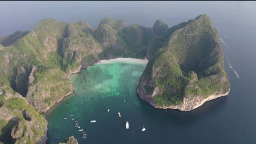 La cohabitation difficile entre touristes et requins à Maya Bay en Thaïlande, devenue célèbre par le film "La Plage"
