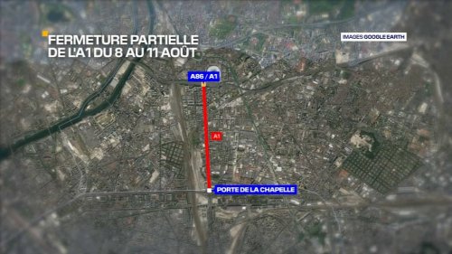 L'A1 partiellement fermée jusqu'à jeudi en raison de travaux pour les JO de Paris 2024