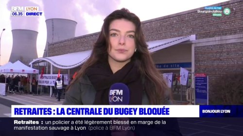 Retraites: la centre du Bugey bloquée par des manifestants