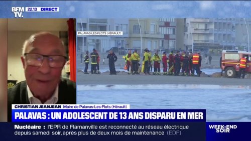 Disparition d'un adolescent en mer à Palavas: le maire indique "qu'une cellule psychologique a été mise en place" pour la famille